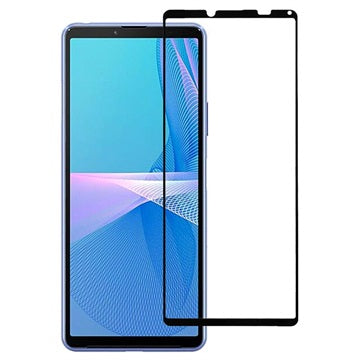 Full Cover Sony Xperia 10 III, Xperia 10 III Lite Hærdet Glas - 9H, 0.3mm - Sort