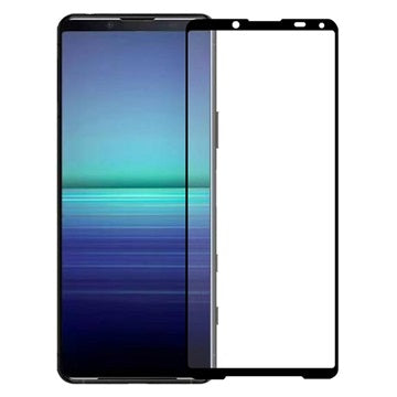 Full Cover Sony Xperia 5 II Skærmbeskyttelse Hærdet Glas - 9H, 0.3mm - Sort