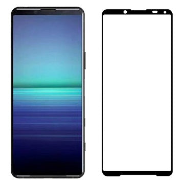 Full Cover Sony Xperia 5 II Skærmbeskyttelse Hærdet Glas - 9H, 0.3mm - Sort