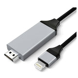 Full HD Lightning til HDMI AV Adapter - iPhone, iPad, iPod - Sort