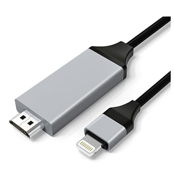 Full HD Lightning til HDMI AV Adapter - iPhone, iPad, iPod - Sort