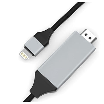 Full HD Lightning til HDMI AV Adapter - iPhone, iPad, iPod - Sort