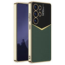 Samsung Galaxy S25 Ultra GKK Elektropletteret Hybrid Cover - Grøn