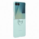 Samsung Galaxy Z Flip7 Silikone Cover med Ring EF-PF766TMEGWW - Lys cyan