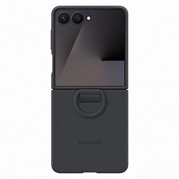Samsung Galaxy Z Flip7 Silikone Cover med Ring EF-PF766TBEGWW - Sort