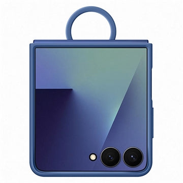Samsung Galaxy Z Flip7 Silikone Cover med Ring EF-PF766TNEGWW - Blå