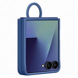Samsung Galaxy Z Flip7 Silikone Cover med Ring EF-PF766TNEGWW - Blå
