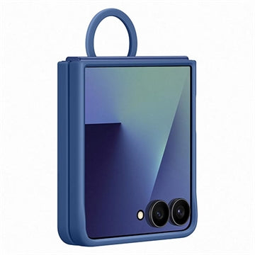 Samsung Galaxy Z Flip7 Silikone Cover med Ring EF-PF766TNEGWW - Blå