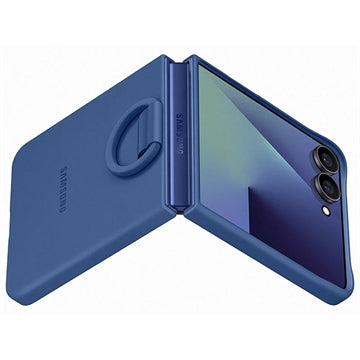 Samsung Galaxy Z Flip7 Silikone Cover med Ring EF-PF766TNEGWW - Blå