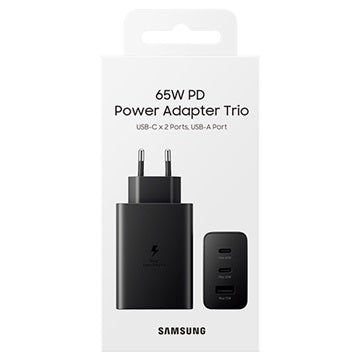 Samsung Strømadapter Trio EP-T6530NBEGEU - 65W - Sort