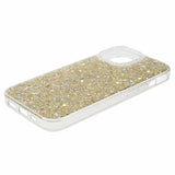 iPhone 15 Glitter Flakes TPU Cover - Guld