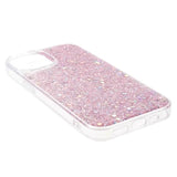iPhone 15 Plus Glitter Flakes TPU Cover - Pink