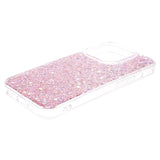 iPhone 15 Pro Max Glitter Flakes TPU Cover - Pink