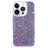 iPhone 15 Pro Glitter Flakes TPU Cover - Lilla