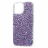 iPhone 15 Glitter Flakes TPU Cover - Lilla