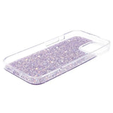 iPhone 15 Glitter Flakes TPU Cover - Lilla