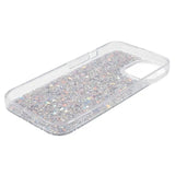 iPhone 15 Glitter Flakes TPU Cover - Sølv