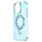 iPhone 17 Glitter Hybrid cover med kickstand - MagSafe-kompatibel - Blå