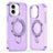 iPhone 17 Glitter Hybrid cover med kickstand - MagSafe-kompatibel - Lilla