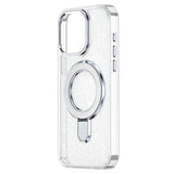 iPhone 17 Glitter Hybrid cover med kickstand - MagSafe-kompatibel - Gennemsigtig