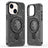 iPhone 15 Glitter Hybrid cover med kickstand - MagSafe-kompatibel - Sort
