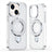 iPhone 15 Glitter Hybrid cover med kickstand - MagSafe-kompatibel - Gennemsigtig