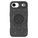iPhone Air Glitter Hybrid cover med kickstand - MagSafe-kompatibel - Sort
