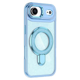 iPhone Air Glitter Hybrid cover med kickstand - MagSafe-kompatibel - Blå