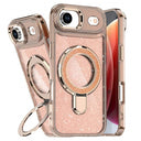 iPhone Air Glitter Hybrid cover med kickstand - MagSafe-kompatibel - Ørkenguld