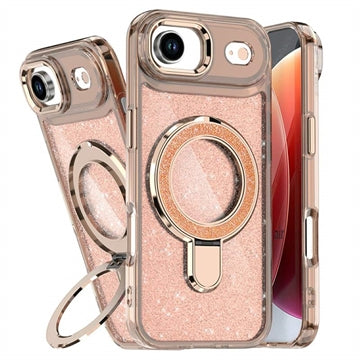 iPhone Air Glitter Hybrid cover med kickstand - MagSafe-kompatibel - Ørkenguld