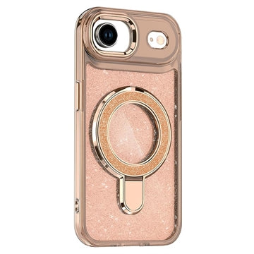 iPhone Air Glitter Hybrid cover med kickstand - MagSafe-kompatibel - Ørkenguld