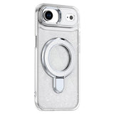 iPhone Air Glitter Hybrid cover med kickstand - MagSafe-kompatibel - Gennemsigtig