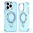 iPhone 16 Pro Max Glitter Hybrid cover med kickstand - MagSafe-kompatibel - Blå