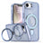 iPhone 16e/17e Glitter Hybrid cover med kickstand - MagSafe-kompatibel - Blå