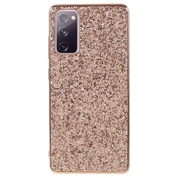 Glitter Series Samsung Galaxy S20 FE Hybrid Cover - Rødguld