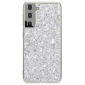 Samsung Galaxy S21 FE 5G Glitter Series Hybrid Cover - Sølv