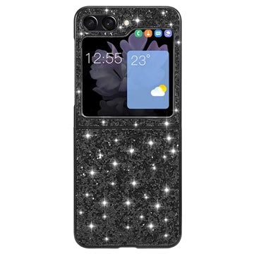 Samsung Galaxy Z Flip5 Glitter Series Hybrid Cover - Sort