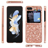 Samsung Galaxy Z Flip5 Glitter Series Hybrid Cover - Rødguld