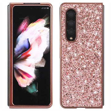 Glitter Series Samsung Galaxy Z Fold3 5G Hybrid Cover - Rødguld