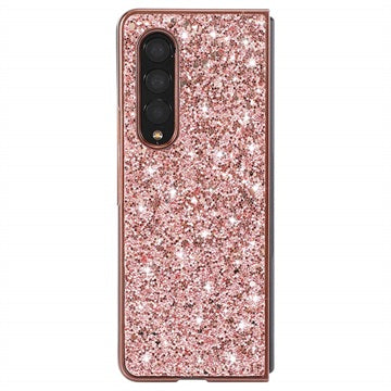 Glitter Series Samsung Galaxy Z Fold3 5G Hybrid Cover - Rødguld