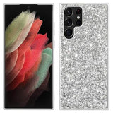 Glitter Series Samsung Galaxy S23 Ultra 5G Hybrid Cover - Sølv