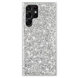 Glitter Series Samsung Galaxy S23 Ultra 5G Hybrid Cover - Sølv