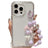 iPhone 16 Pro Glitter stødsikkert hybrid cover med håndledsrem - gennemsigtig