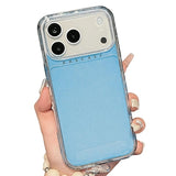 iPhone 17 Pro Max Glitter stødsikkert hybrid cover med håndledsrem - Blå