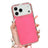 iPhone 17 Pro Max Glitter stødsikkert hybrid cover med håndledsrem - Hot Pink
