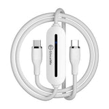 GlocalMe UniCord 4G/LTE bærbart Wi-Fi-hotspot og hurtigopladningskabel - 65W - Hvid