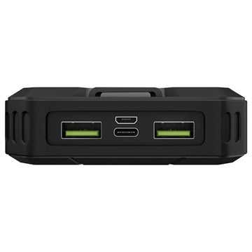 Goobay Hurtig Solcelle Powerbank 20000mAh - USB-C, USB - Sort