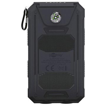 Goobay Outdoor Power Bank 8.0 / Solcelle Oplader - 8000mAh - Sort