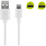 Goobay USB-C-kabel 0.5m - USB-C/USB-A - Hvid