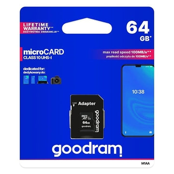 GoodRam MicroSDHC-hukommelseskort M1AA-0640R12 - Klasse 10 - 64GB